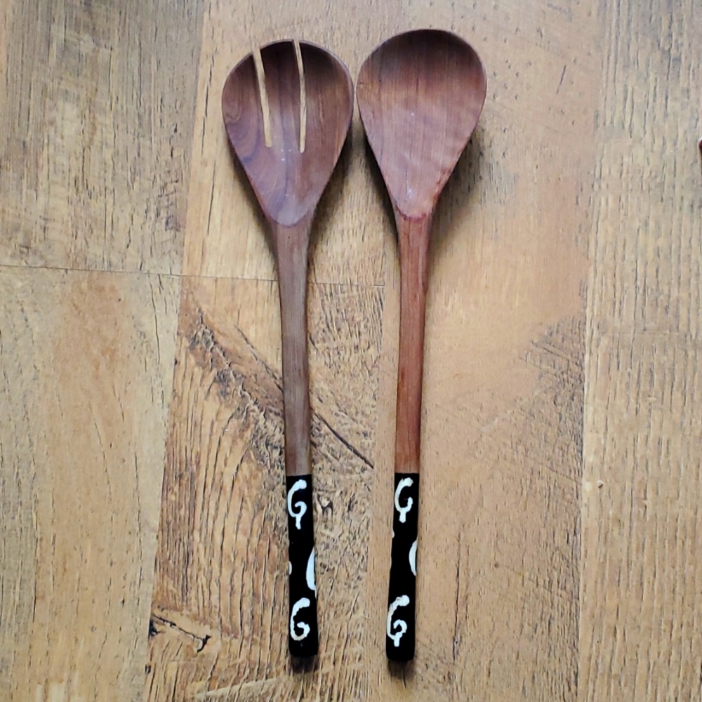 Handmade‎ Wooden African Serving Utensils